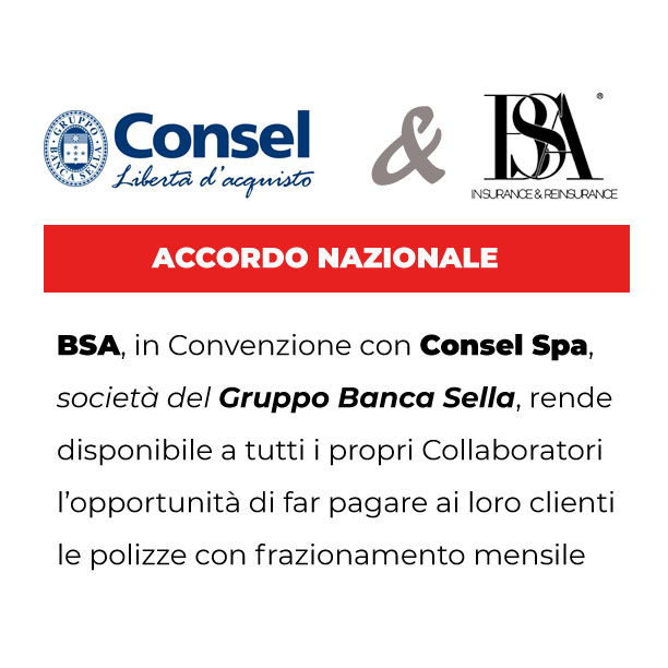 Convenzione BSA e Consel Spa